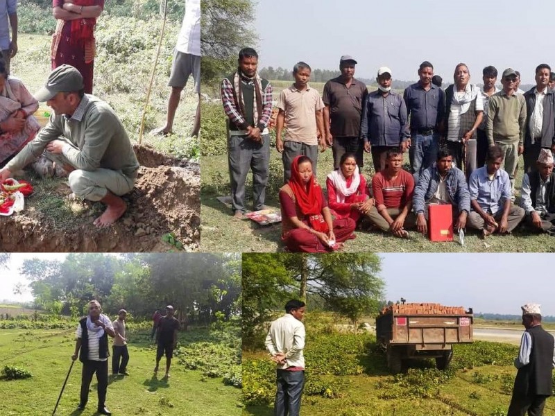 आर्यघाटमा निजी लगानीबाटै २५ लाख बढी मूल्य लागतमा विश्राम घर निर्माण सुरु